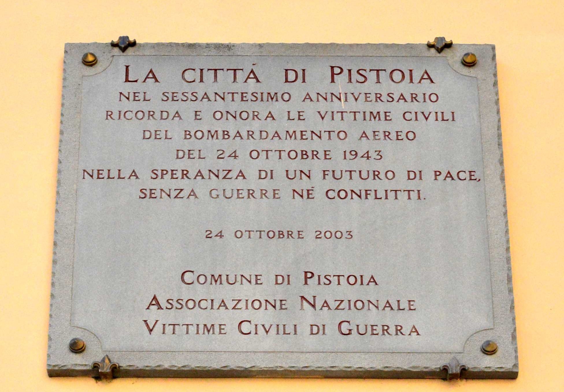 Commemorazione del bombardamento di Pistoia